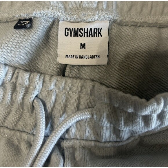 Gymshark Women's Sz M Oversized Cargo Legacy Fleece Joggers Logo Grayish Blue - Picture 5 of 6